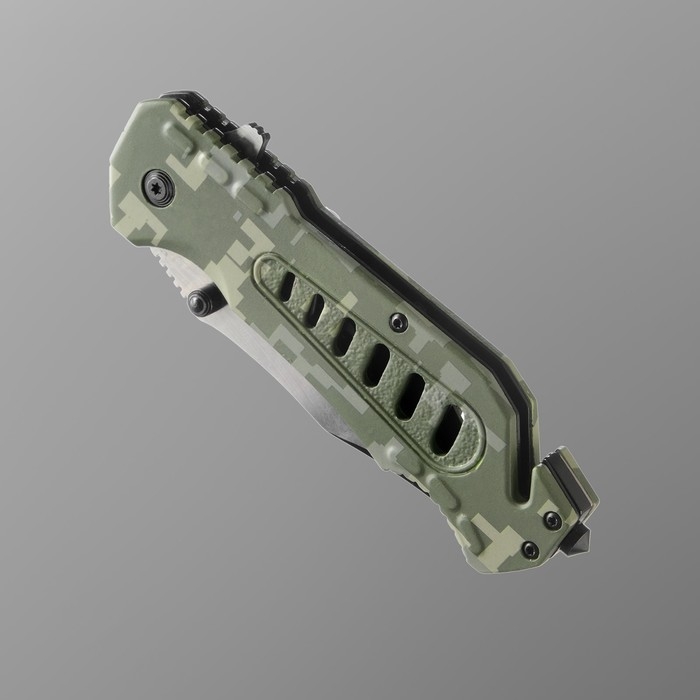 Нож складной Stinger с клипом, стропорезом, 9 см, лезвие - 3Cr13, рукоять - сталь Нож складной Stinger с клипом, стропорезом, 9 см, лезвие - 3Cr13, рукоять - сталь