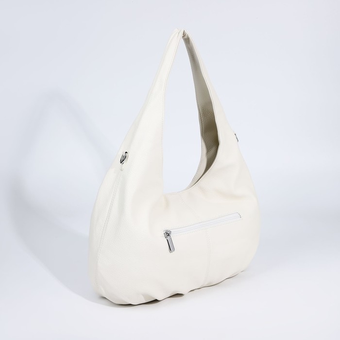 Сумка-мешок на молнии, 3 наружных кармана, цвет белый Сумка-мешок на молнии, 3 наружных кармана, цвет белый