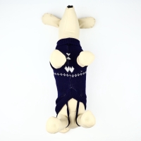 Одежда для собак. Свитер вязаный с орнаментом &laquo;Новогодний&raquo;, синий, размер M