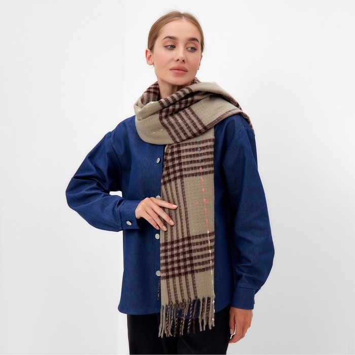 Шарф зимний объемный с кистями MINAKU 63*180 + 10 см Шарф зимний объемный с кистями MINAKU 63*180 + 10 см