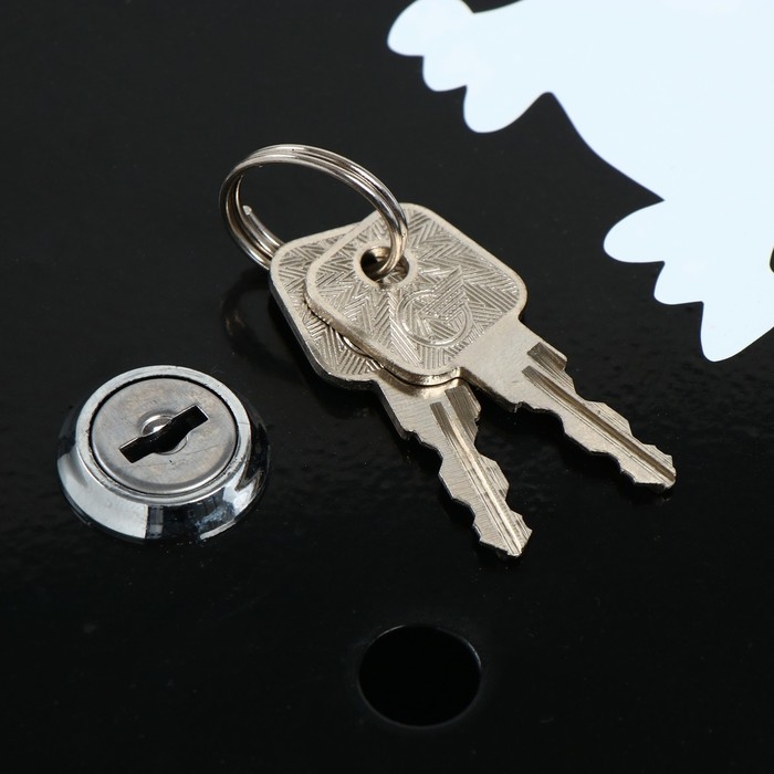 Ящик почтовый с замком, вертикальный, «Домик», чёрный Ящик почтовый с замком, вертикальный, «Домик», чёрный