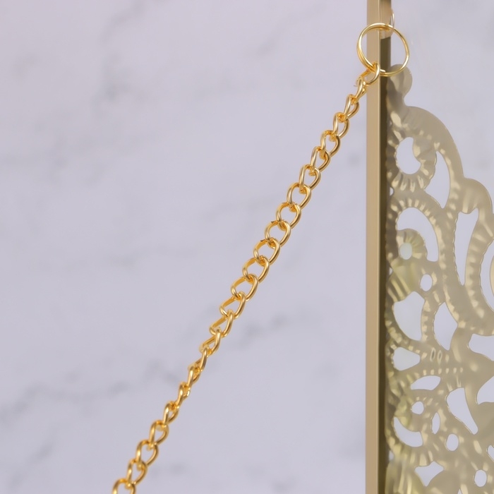 Органайзер для хранения &laquo;GREAT&raquo;, с крышкой, стеклянный, с зеркальным дном, 1 секция, 25 &times; 17,5 &times; 8,5 см, цвет прозрачный/медный