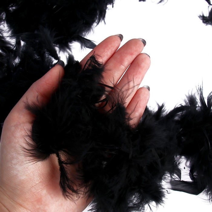 Карнавальный шарф, 1,8 метра, цвет чёрный