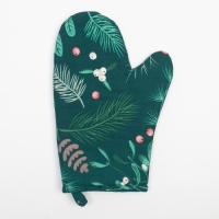 Новый год.Варежка-прихватка Доляна Needles 20х27 см, 100% хл, ватин 250г/м2