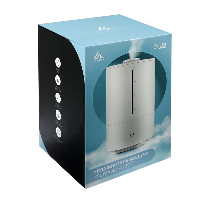 Увлажнитель воздуха Luazon HM-8, ультразвуковой, 25Вт, 4л, 20м2, белый Увлажнитель воздуха Luazon HM-8, ультразвуковой, 25Вт, 4л, 20м2, белый