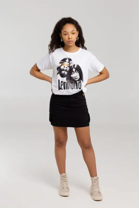 Футболка &laquo;Меламед. John Lennon, Yoko Ono&raquo;, белая, размер S