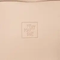 Дорожная косметичка Cubo, бежевая с логотипом Дорожная косметичка Cubo, бежевая с логотипом