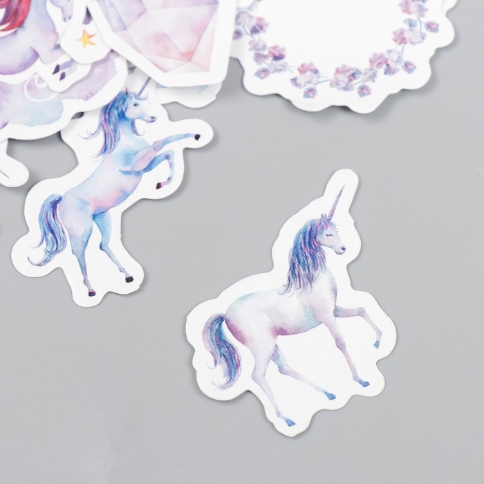 Наклейки для творчества Наклейки для творчества "Радужные единороги" набор 45 шт 4,4х4,4х1,1 см