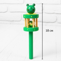 Погремушка «Весёлый зоопарк», с бубенчиком внутри, цвета МИКС Погремушка «Весёлый зоопарк», с бубенчиком внутри, цвета МИКС