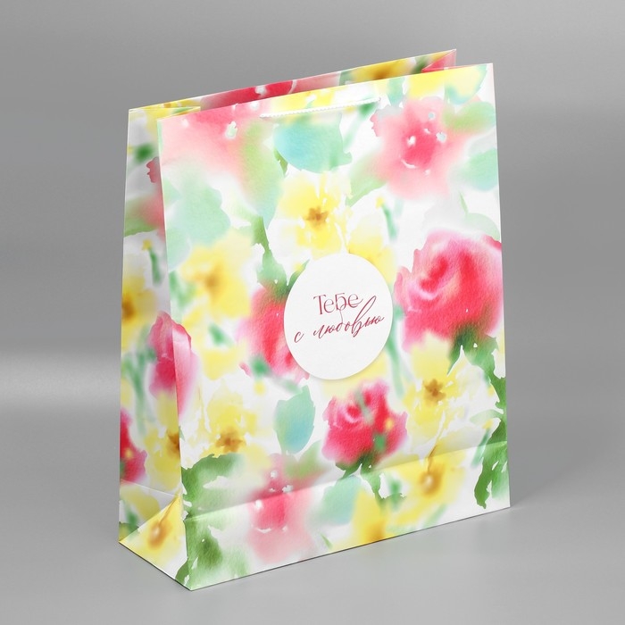 Пакет подарочный ламинированный, упаковка, &laquo;Тебе с любовью&raquo;, 40 х 49 х 15 см