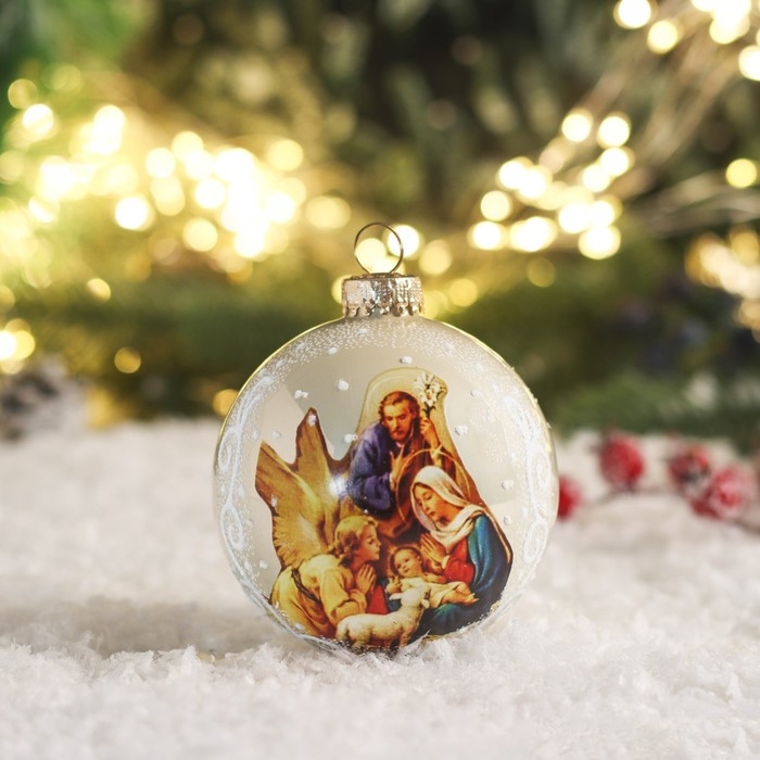 Шар новогодний Шар новогодний "Рождество" 8 см