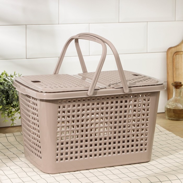 Корзина для пикника &laquo;Мини&raquo;, цвет коричневый