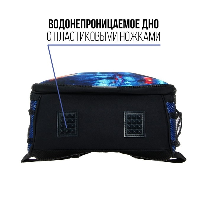 Рюкзак каркасный 38 х 30 х 16 см, эргономичная спинка, Calligrata Probag "Мото" (школьный, с ситемой роста)