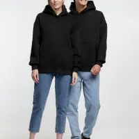 Худи оверсайз Kulonga Comfort Heavy, черное, размер XS/S