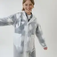 Дождевик детский RainDrop Kids, белый, 10 лет (рост 130-140)