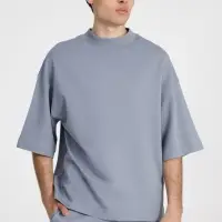 Футболка оверсайз унисекс T9, серая, размер M/L