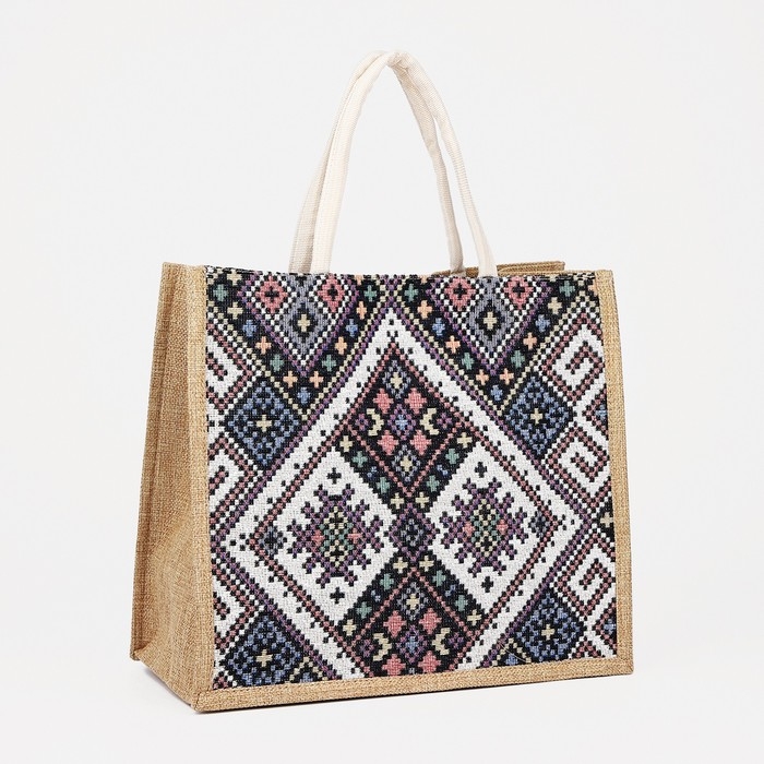 Шопер на пуговице, цвет бежевый Шопер на пуговице, цвет бежевый