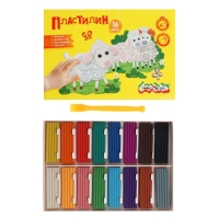 Пластилин 16 цветов 240 г "Каляка-Маляка", со стеком Пластилин 16 цветов 240 г "Каляка-Маляка", со стеком