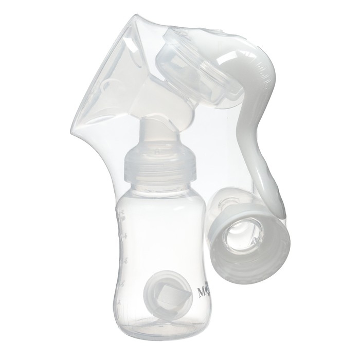 Молокоотсос ручной механический с бутылочкой для кормления КЛ и соской, 150 мл., цвет белый Молокоотсос ручной механический с бутылочкой для кормления КЛ и соской, 150 мл., цвет белый
