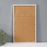 Фоторамка пластик на 4 фото 9х13 см магнитная доска, магниты, маркер, серебро 50х30х1,4 см   1042860