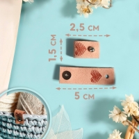 Набор бирок с кнопкой &laquo;Сердце&raquo;, 5 &times; 1,5 см, 10 шт, цвет разноцветный