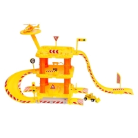 Парковка &laquo;Большая стройка&raquo;, с металлическими машинкой и вертолётом