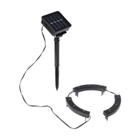 Садовый светильник на солнечной батарее &laquo;Обруч&raquo;, 9 LED, свечение мульти