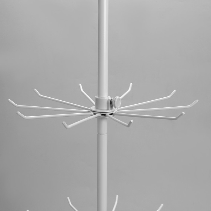 Вертушка QF, 3 яруса по 10 крючков, 30×30×65, цвет белый Вертушка QF, 3 яруса по 10 крючков, 30×30×65, цвет белый