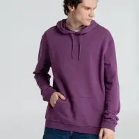 Толстовка с капюшоном унисекс Hoodie, фиолетовый меланж, размер S