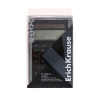 Калькулятор настольный 12-разрядов ErichKrause DC-2708-12 Classic, черный Калькулятор настольный 12-разрядов ErichKrause DC-2708-12 Classic, черный