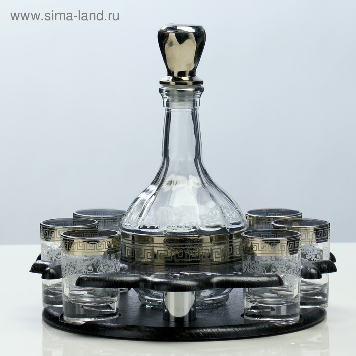 Мини-бар 7 предметов Столичный, гравировка 500/50 мл