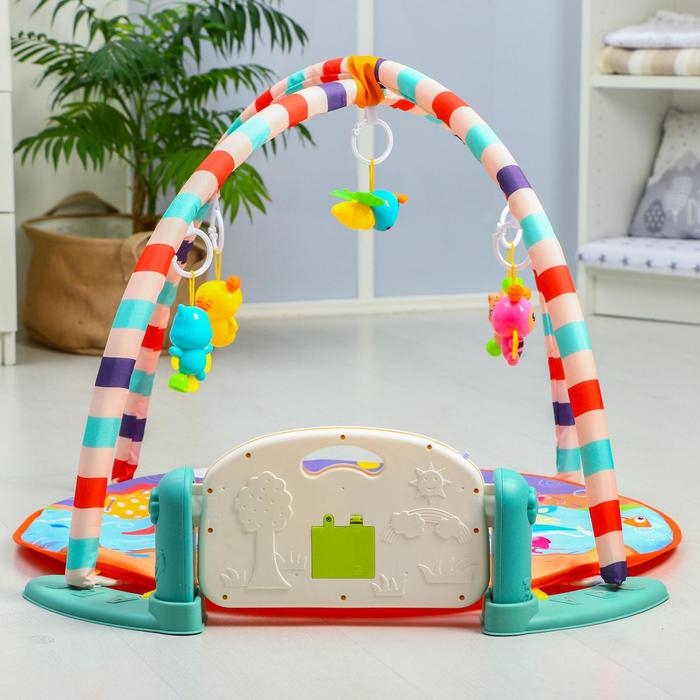 Развивающий коврик &laquo;Игра малыша&raquo;, с пианино, круглый, голубой