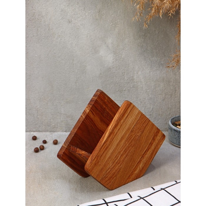 Салфетница вертикальная Adelica, 14&times;7 см, дуб