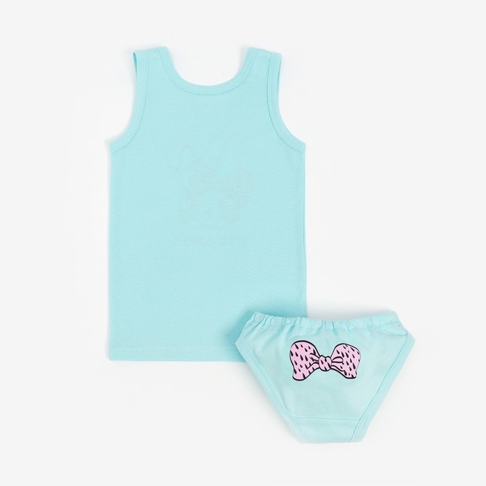 Комплект для девочки (майка, трусы), цвет голубой, рост 116 см Комплект для девочки (майка, трусы), цвет голубой, рост 116 см