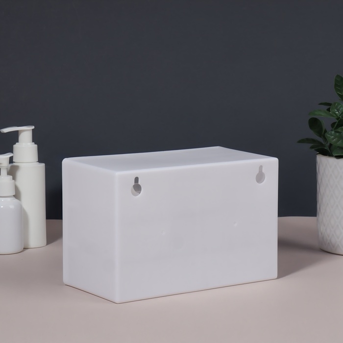 Органайзер для хранения, трёхуровневый, 6 секций, 18,2 &times; 11,9 &times; 9,8 см, цвет белый/прозрачный