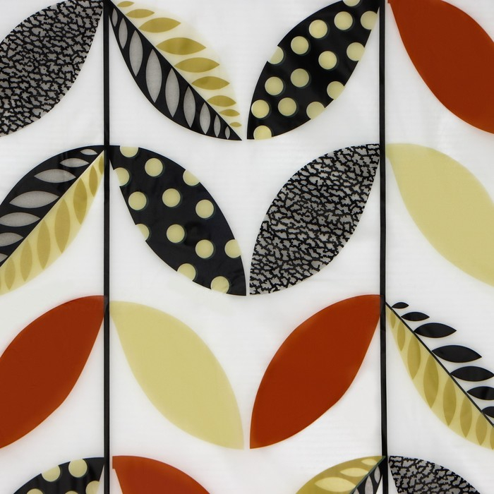 Штора для ванны Доляна &laquo;Листочки&raquo;, 180&times;180 см, EVA