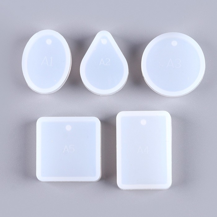 Форма силиконовая универсальная «Кулоны» набор 5 форм Форма силиконовая универсальная «Кулоны» набор 5 форм