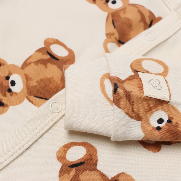 Комбинезон Крошка Я "Медвежата", рост 80-86, бежевый