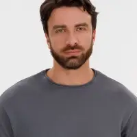 Лонгслив унисекс Siluetti Fuori, серый, размер S/M