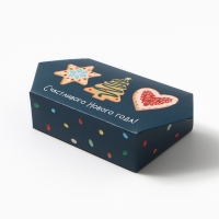 Новый год. Полотенце махровое Этель "Пряники" 30х30 см, 100% хл, 340 г/м2