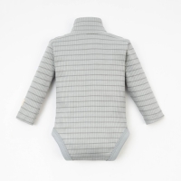 Боди (водолазка) Крошка Я, BASIC LINE, рост 86-92 см, полоска серая