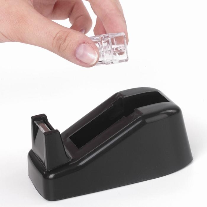 Диспенсер для клейкой ленты BRAUBERG настольный, утяжелённый, средний Диспенсер для клейкой ленты BRAUBERG настольный, утяжелённый, средний