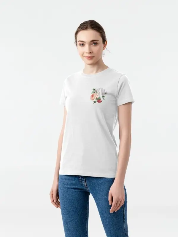 Футболка женская «Цветочная азбука: А», белая, размер S Футболка женская «Цветочная азбука: А», белая, размер S