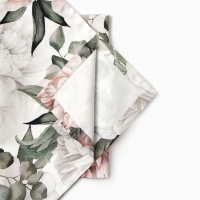 Набор салфеток с декорат. кольцами Этель "Пионы" 40х40 см - 2 шт, 100% хл, саржа 190 г/м2