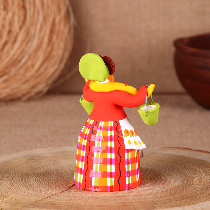 Дымковская игрушка Дымковская игрушка "Барыня-водоноска", микс