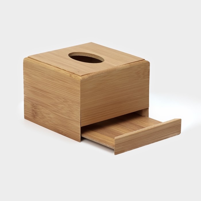 Салфетница Доляна «Комфорт», 12×9 см, бамбук Салфетница Доляна «Комфорт», 12×9 см, бамбук