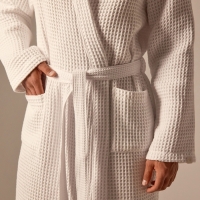 Халат вафельный мужской SL HOME: Boho "Блан де Блан", размер XL, 100% хлопок, 280 г/м2 Халат вафельный мужской SL HOME: Boho "Блан де Блан", размер XL, 100% хлопок, 280 г/м2