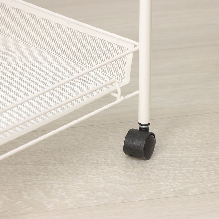 Этажерка со столиком под дерево &laquo;Ладья 34 КС&raquo;, 45&times;30&times;88 см, цвет белый