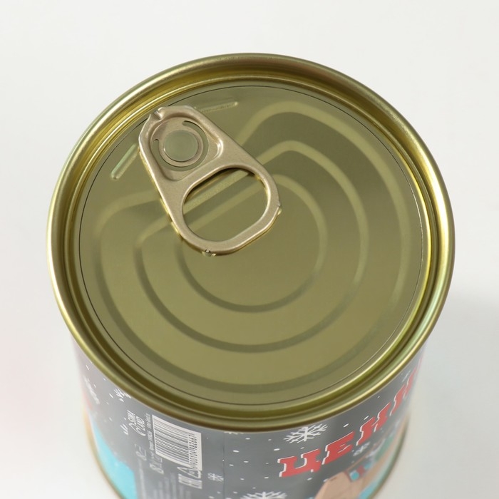 Подарок носки в банке с принтом "Ценный дар" (мужские)