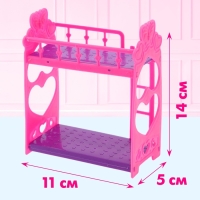 Аксессуары для кукол: кроватка двухъярусная &laquo;Малышка&raquo;